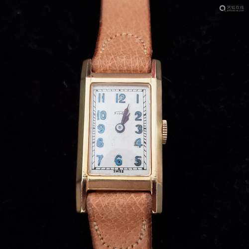 Vintage 15j swiss made Fidea wristwatch with genuine leaher ...