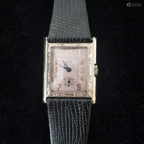 Vintage 15 J L co wristwatch with 14K goldfilled case