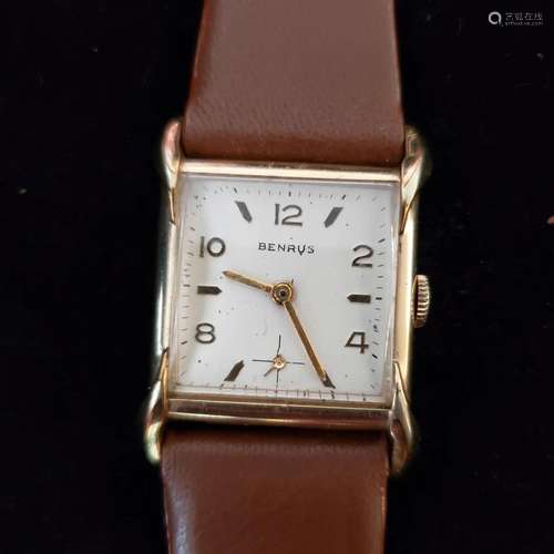 Vintage 17J 10K goldfilled Benrus swiss made wristwatch