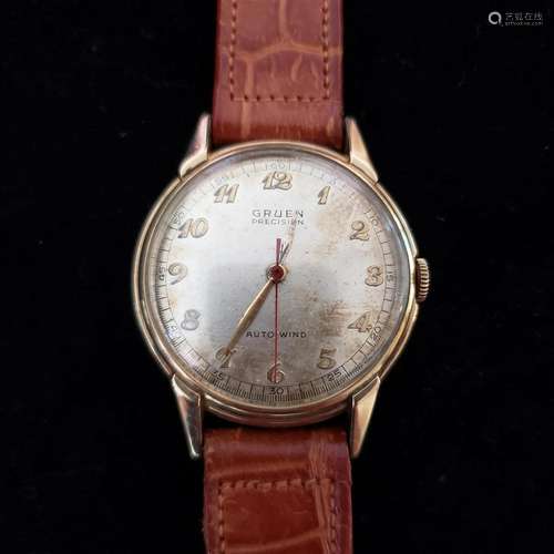 Vintage 10K goldfilled 17J Guren fully automatic wristwatch