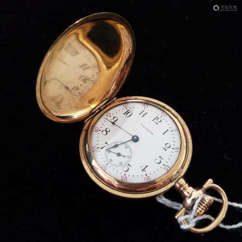 Vintage 1890 Goldfilled Waltham ladies pocket watch 17J