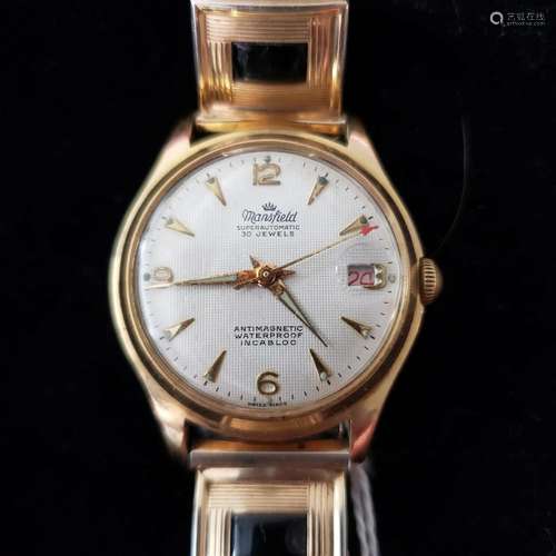 Mansfield superautomatic 30J Swiss made men's wristwatch