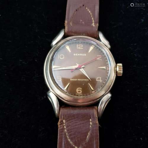 Vintage 17J Benrus Model DP 43 men's wristwatch