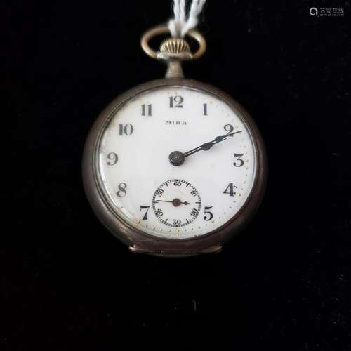 Antique 800 silver Mira swiss made pocket watch