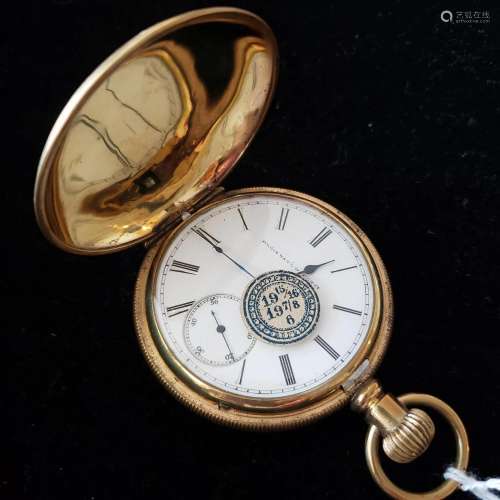 Antique 1886 11J Elgin full-hunter pocket watch