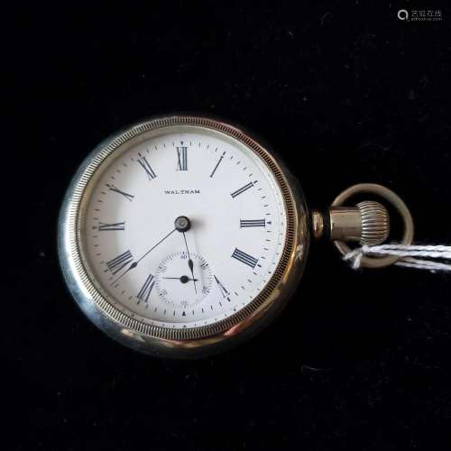 Antique 1901 American waltham watch co nickel silver pocket ...