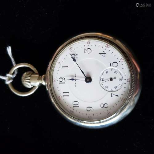 1883 Antique Waltham 17J Silverine Pocket watch