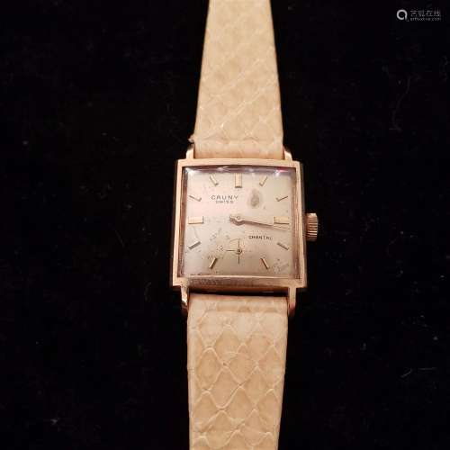 Vintage 17J Cauney Chantal men's wristwatch