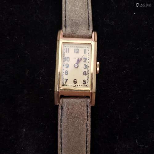 Vintage Swiss mad Stellar 15J men's wristwatch