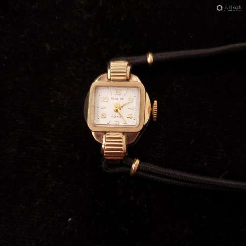 Vintage 17J 10K goldfilled Probitas ladies wristwatch