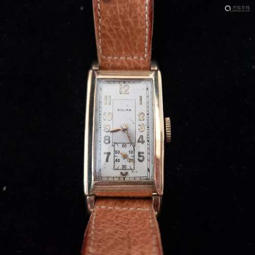 Vintage 17J Solar men's wristwatch