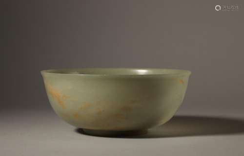 An ancient jade bowl