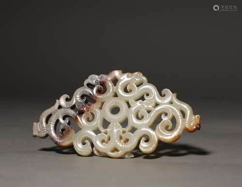 A carved jade pendant from the Ming Dynasty