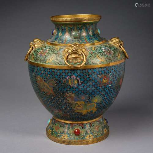 CLoisonne enamel jar,Qing Dynasty