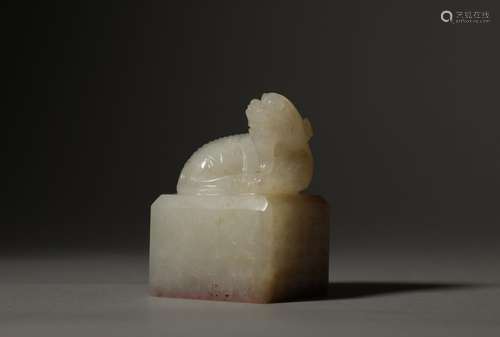 A Qing Dynasty jade seal