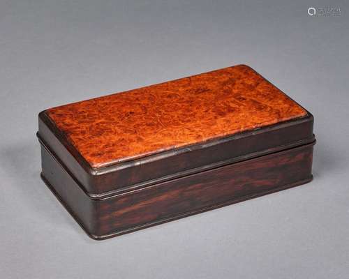 Red sandalwood inlaid Myanmar pear box