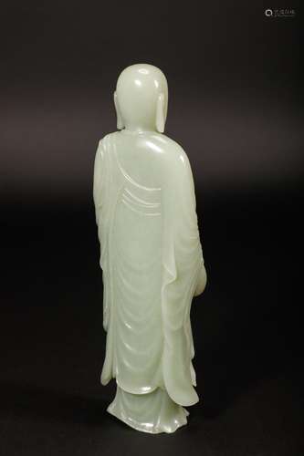 A Ming Dynasty jade Buddha statue