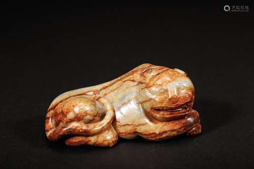 A Ming Dynasty Jade Carved Tiger