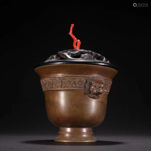 Qing Dynasty copper furnace