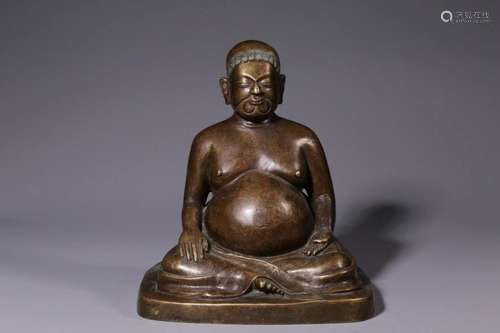 Ancient alloy bronze Buddha statue