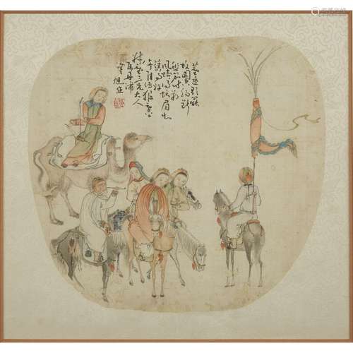 FEI DANXU (1801-1850) D'APRÈSPEINTURE à l'encre et polychrom...