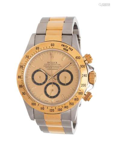 ROLEX, REF. 16523 STAINLESS STEEL AND 18K YELLOW GOLD 'OYSTE...