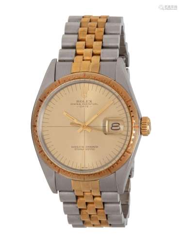 ROLEX, REF. 1512 14K YELLOW GOLD AND STAINLESS STEEL 'ZEPHYR...
