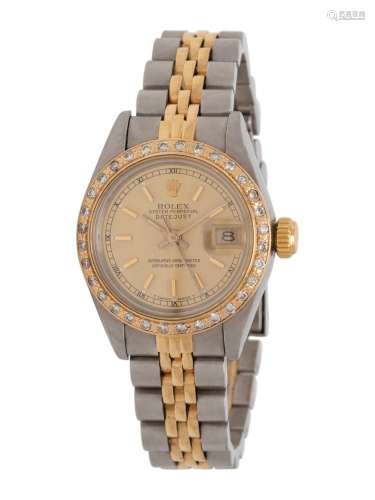 ROLEX, REF. 69173 18K YELLOW GOLD AND STAINLESS STEEL 'OYSTE...