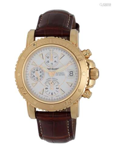 MONTBLANC, 18K YELLOW GOLD XXL CHRONOGRAPH WATCH