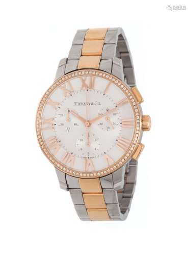 TIFFANY & CO., 18K ROSE GOLD AND STAINLESS STEEL 'ATLAS'...