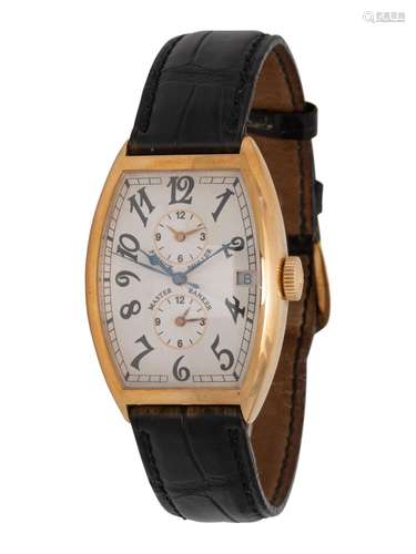 FRANCK MULLER, REF. 5850 18K YELLOW GOLD TRIPLE TIME ZONE 'M...