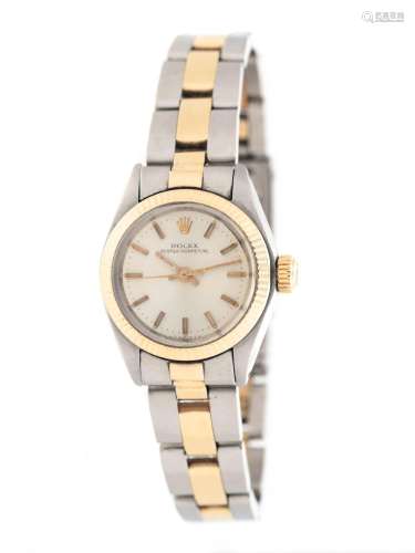 ROLEX, REF. 6719 STAINLESS STEEL AND 18K YELLOW GOLD 'OYSTER...