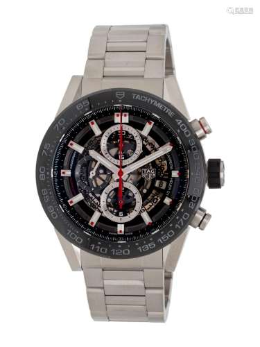 TAG HEUER, STAINLESS STEEL 'CARRERA' CHRONOGRAPH WATCH