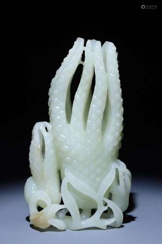 Hetian jade bergamot ornament