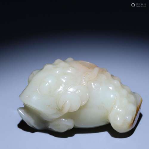 Hetian jade golden toad