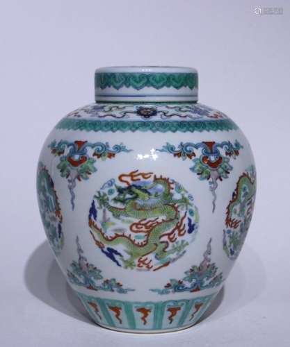 Doucai Dragon Jar