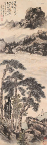 胡佩衡 丙戌年（1946）山水 设色纸本立轴