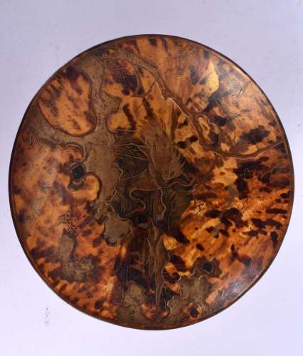 A GOOD 19TH CENTURY JAPANESE MEIJI PERIOD TORTOISESHELL GOLD...