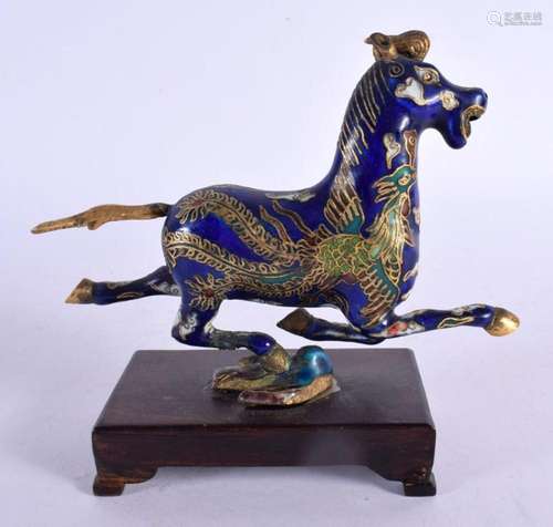 AN EARLY 20TH CENTURY CHINESE CLOISONNE ENAMEL FIGURE OF A H...