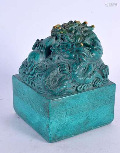 A CHINESE DRAGON SEAL 20th Century. 10 cm x 12 cm.