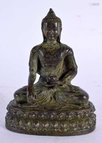 A CHINESE TIBETAN BRONZE BUDDHA 20th Century. 11 cm x 6 cm.