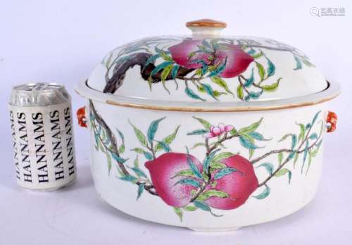 AN EARLY 20TH CENTURY CHINESE POMEGRANATE BOWL AND COVER Lat...