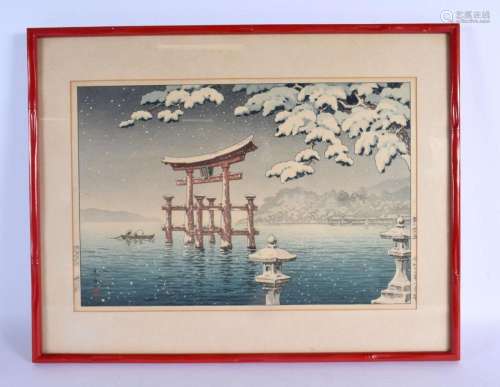 Tsuchiya Koitsu (1870-1949) Japanese, Woodblock. 48 cm x 40 ...