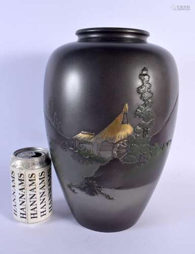 A LARGE EARLY 20TH CENTURY JAPANESE MEIJI PERIOD MIXED METAL...