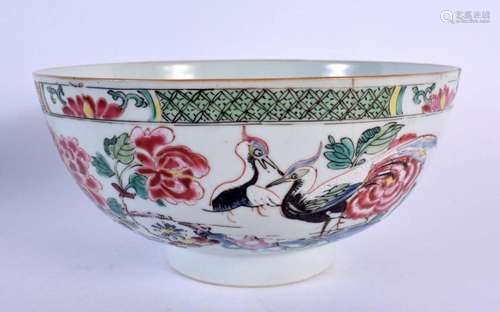 A RARE EARLY 18TH CENTURY CHINESE EXPORT FAMILLE ROSE BOWL Q...