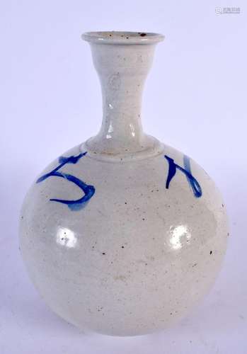 A KOREAN CHOSUN PERIOD BLUE AND WHITE VASE painted with spri...