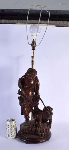 A LARGE 19TH CENTURY CHINESE CARVED HARDWOOD COUNTRY HOUSE L...