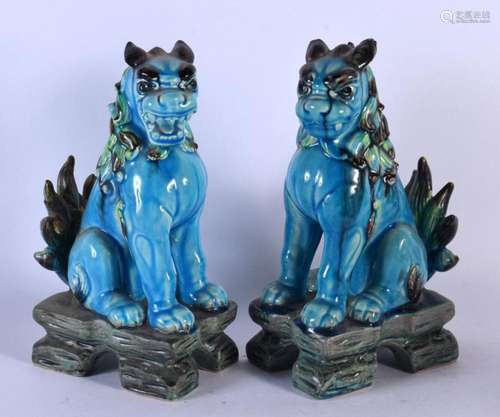 A PAIR OF CHINESE REPUBLICAN PERIOD FAHUA GLAZED BUDDHISTIC ...