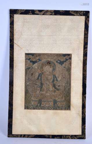 A VERY RARE 16TH/17TH CENTURY CHINESE KESI SILK PAINTED THAN...