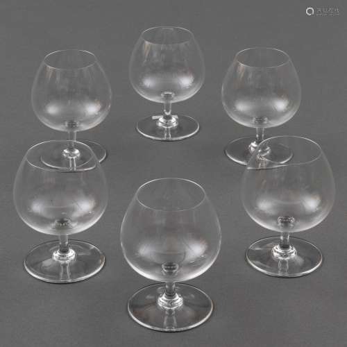 Cristal
Ensemble de six verres à cognac en cristal de B